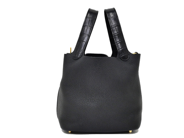 エルメス ピコタンロックPM 18 タッチ ブラック ゴールド金具 トリヨンクレマンス アリゲーターマット U刻印