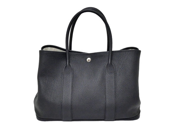 エルメス ガーデンパーティPM 36 ネゴンダ ブラック Z刻 レザー トートバッグ