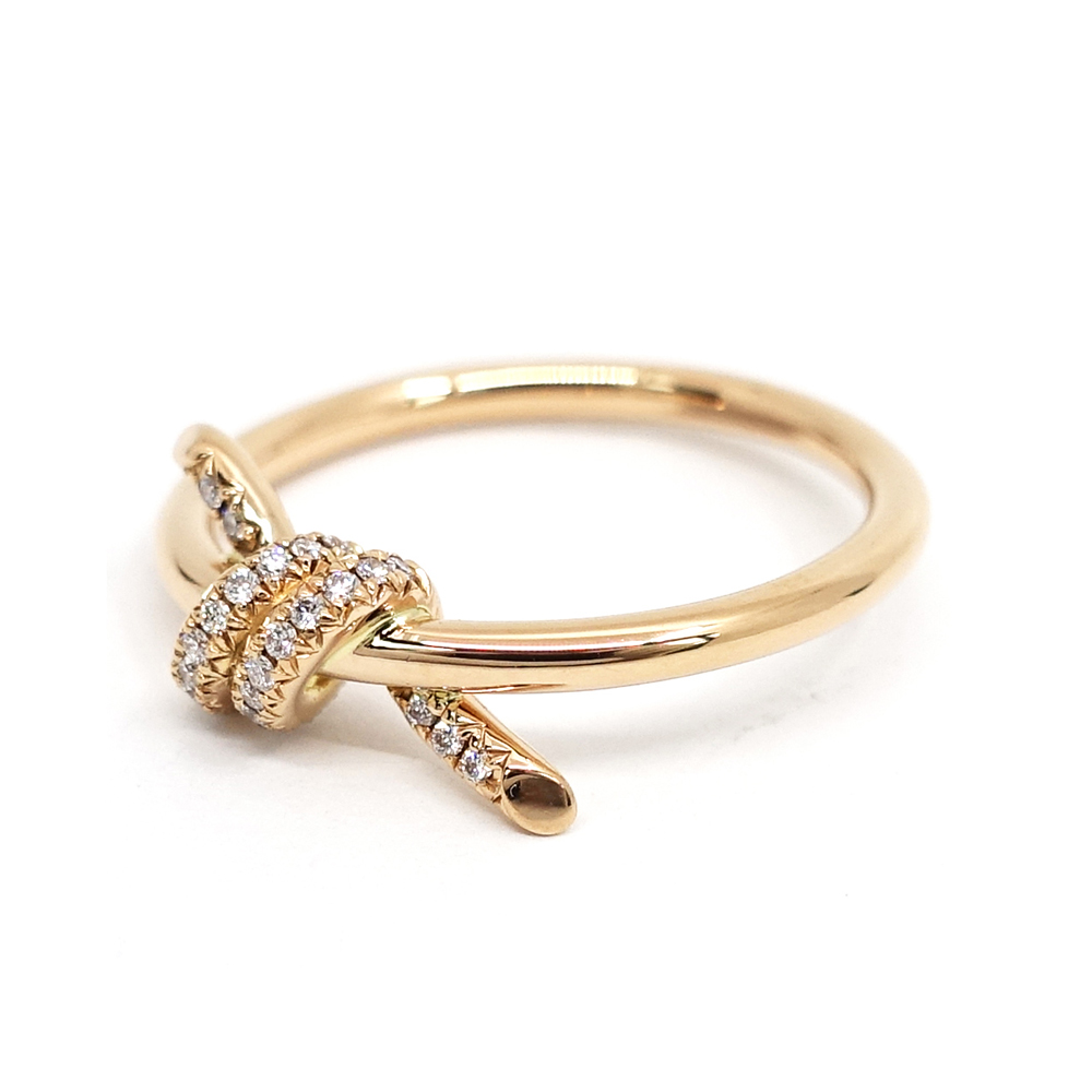 ティファニー TIFFANY ノット リング 750PG ダイヤモンド 69526411