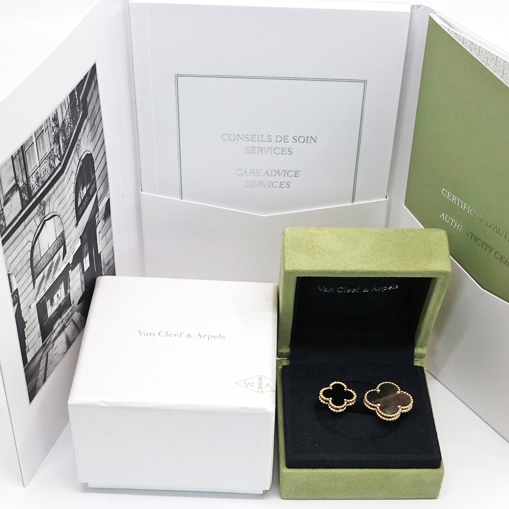 ヴァンクリーフ&アーペル VAN CLEEF&ARPELS マジック アルハンブラ アントレ レ ドア リング 750YG VCARN05700 オニキス 黒蝶貝