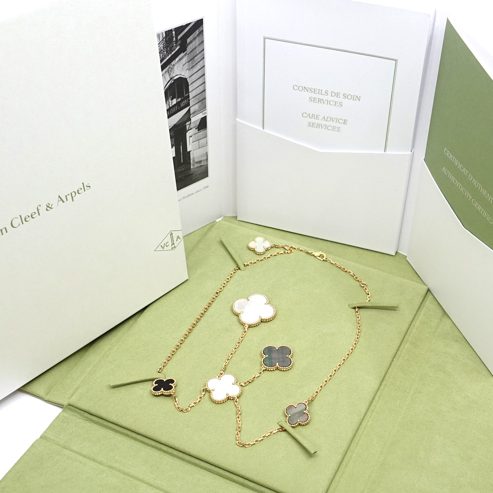 ヴァンクリーフ&アーペル VAN CLEEF&ARPELS マジックアルハンブラ 6モチーフ ネックレス 750YG VCARD79200