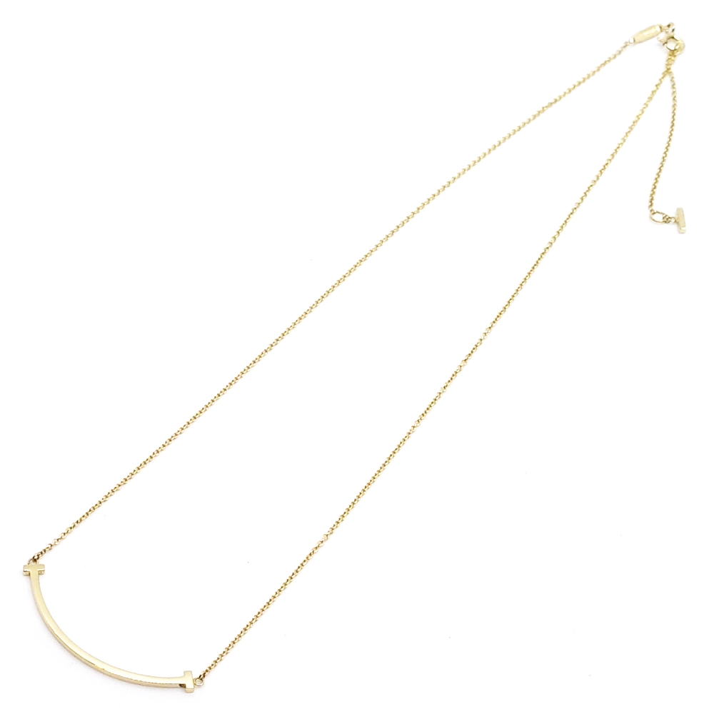 ティファニー TIFFANY Tスマイル ネックレス スモール 750YG