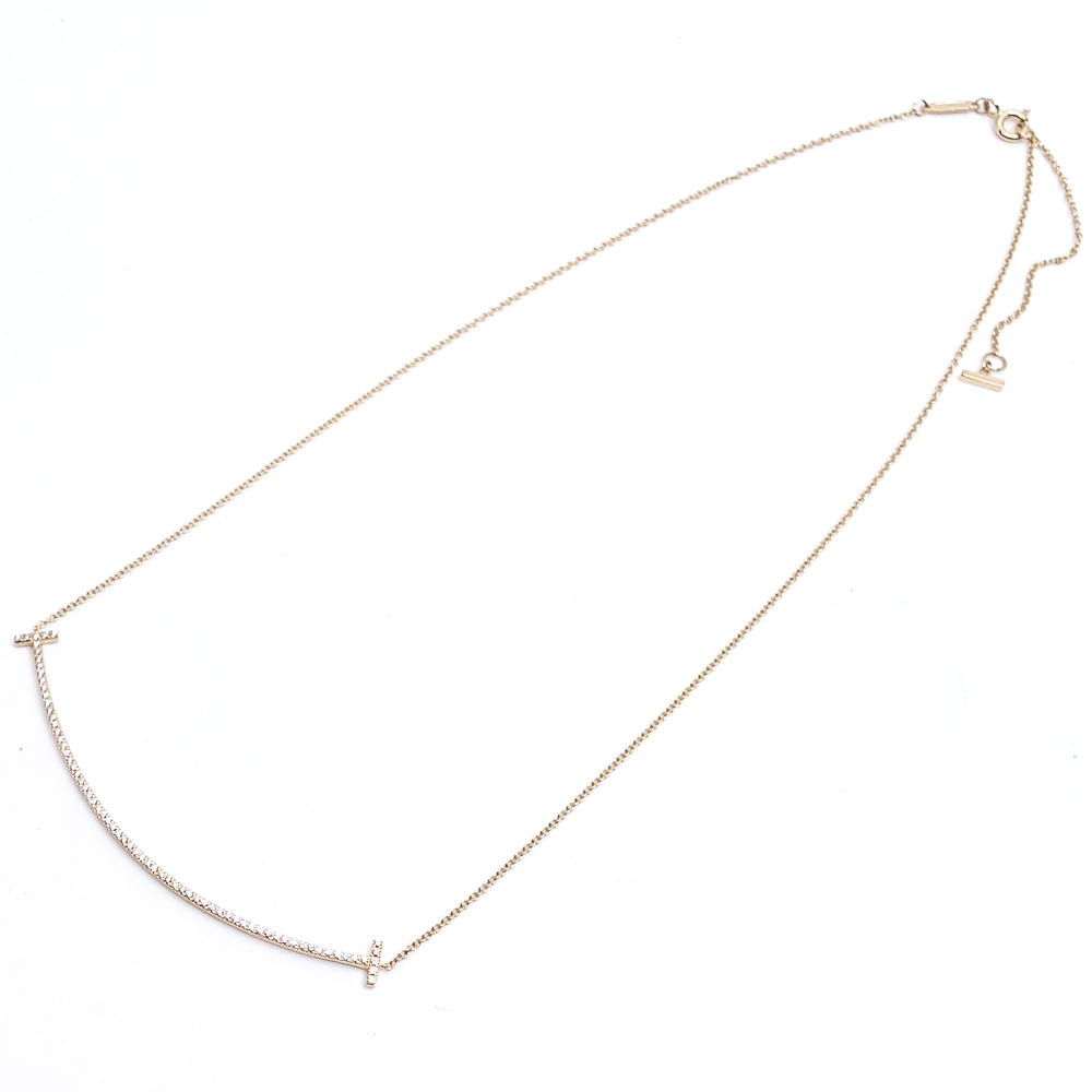 ティファニー TIFFANY Tスマイル ダイヤモンド ラージ ネックレス 750PG