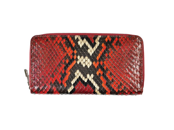 ルイヴィトン ジッピーウォレット N92903 パイソン レッド