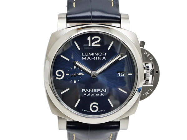 パネライ ルミノールマリーナ 44mm PAM01313 X番 ブルー 替えベルト付き 自動巻き