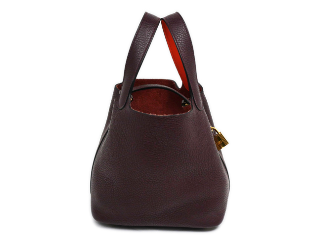 HERMES エルメス ピコタンロック PM エクラ プルーン オレンジボビー X刻印