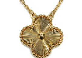 ヴァンクリーフ＆アーペル ヴィンテージアルハンブラ ギヨシェ ネックレス K18PG VCARP4KL00