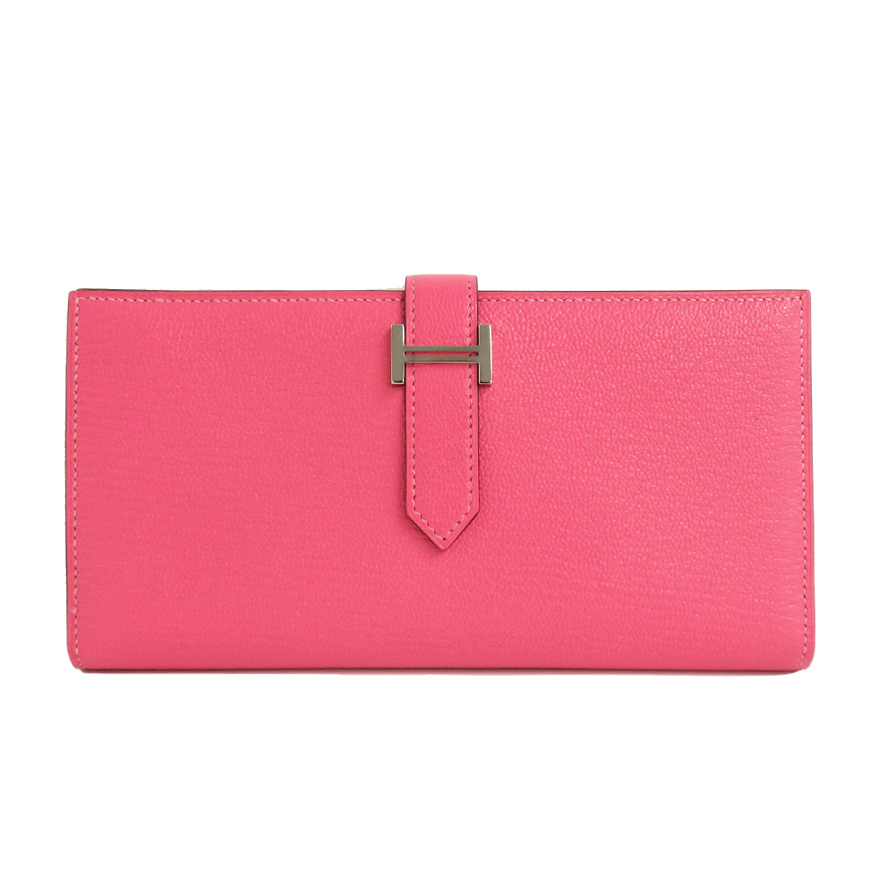 エルメス ベアンスフレ ローズアザレ シェーブル シルバー金具 C刻印 2018年