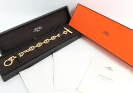 エルメス ブレスレット シェーヌダンクルMM 15コマ 750YG イエローゴールド 15リンク 2023年製造