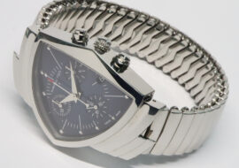 ハミルトン ベンチュラ クロノ クォーツ H24432141 ブルー SS