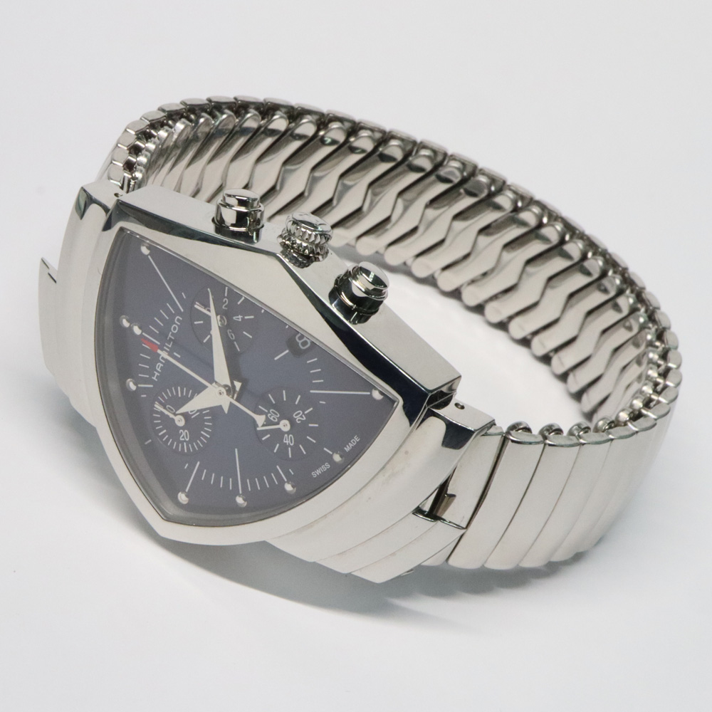 ハミルトン ベンチュラ クロノ クォーツ H24432141 ブルー SS