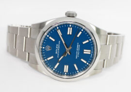 ロレックス オイスターパーペチュアル 41 134300 ランダム メッドブルー SS 自動巻き メンズ 保証書付き 2025年