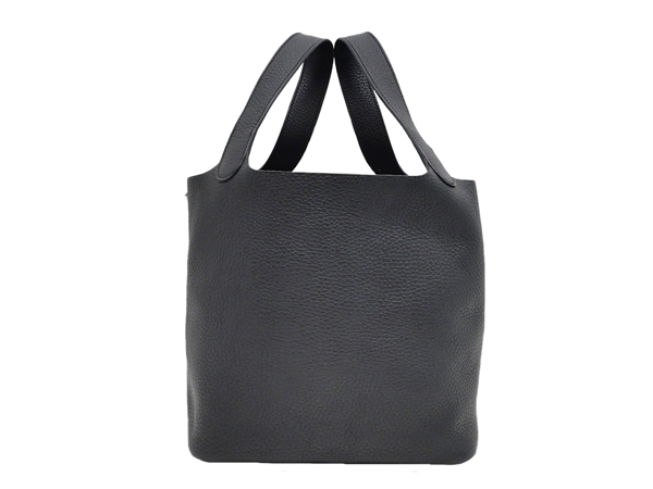 エルメス ピコタンロックMM ハンドバッグ ブラック トリヨンクレマンス SV金具 A刻印