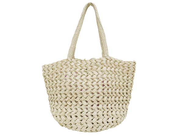 ザ ロウ ラフィア エステル トートバッグ かご ベージュ