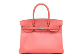 エルメス バーキン30 ヴォーエプソン フラミンゴ シルバー金具 □P刻印