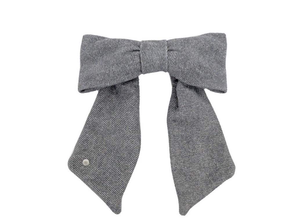 エルメス バレッタ カルマツイル ノワール グレー系 シルバー金具