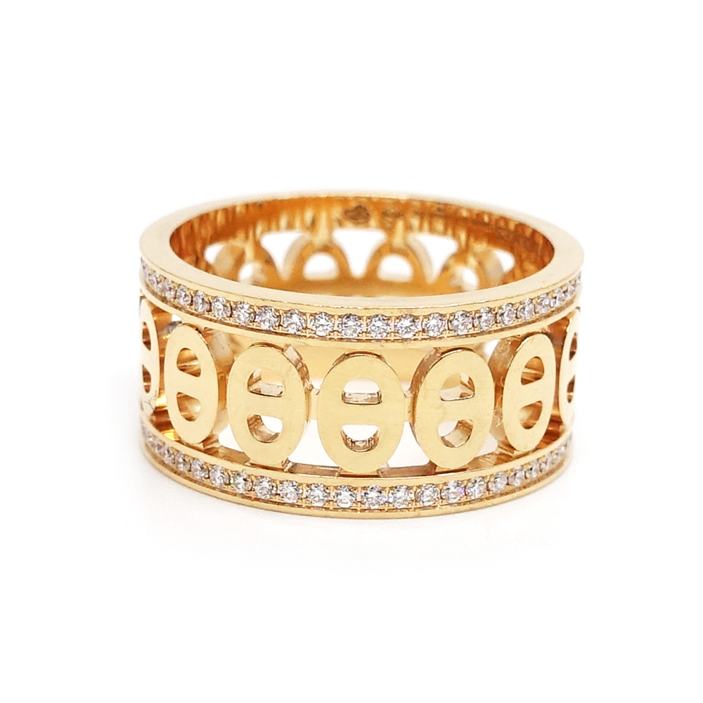 エルメス HERMES ディヴィーヌ ダイヤモンド リング 750PG ディヴァイン