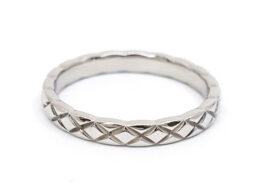 シャネル CHANEL ココクラッシュ スモールモデル リング マトラッセ Pt950