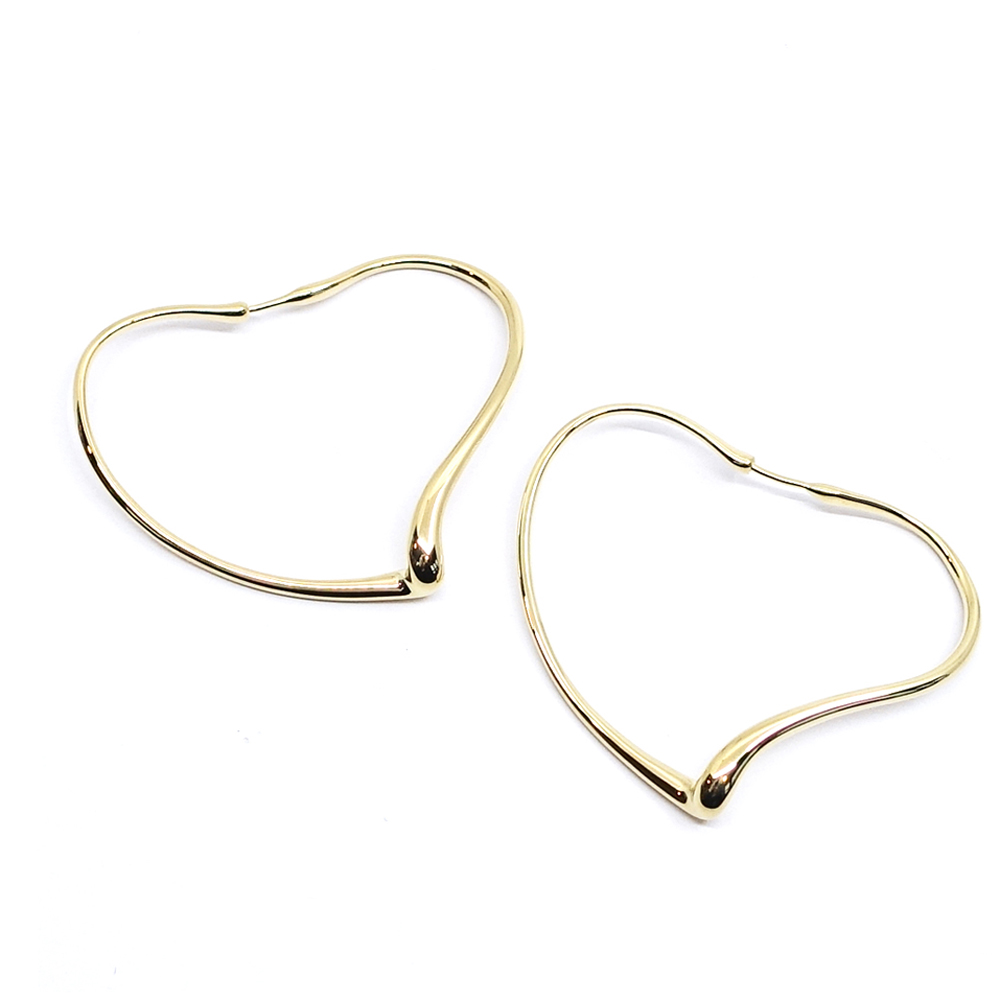 ティファニー TIFFANY オープンハート ピアス ミディアム 750YG