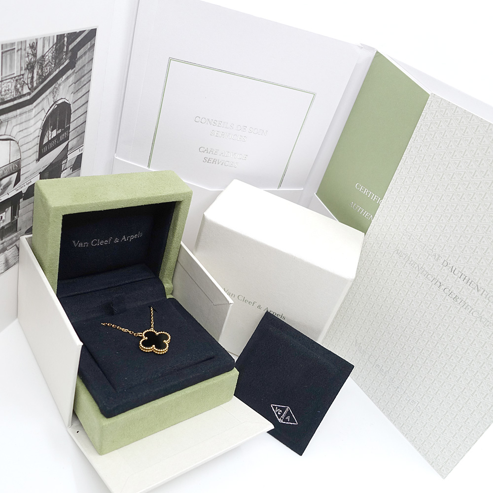 ヴァンクリーフ&アーペル VAN CLEEF&ARPELS ヴィンテージ アルハンブラ ネックレス オニキス VCARA45800 750YG