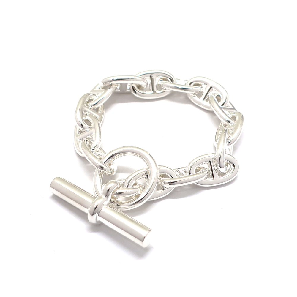 エルメス シェーヌダンクルMM ブレスレット 14コマ 14リンク Ag925 SV925 シルバー チェーン メンズ レディース ジュエリー