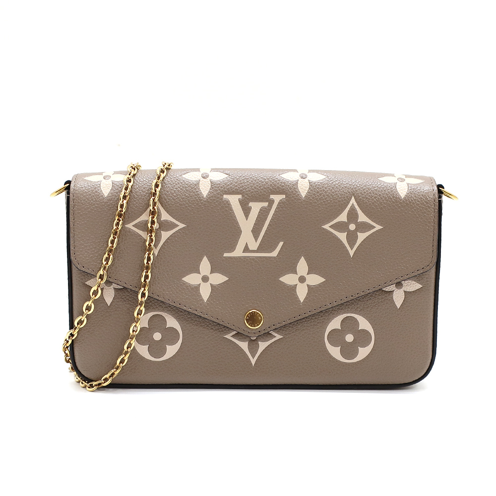 ルイヴィトン ポシェットフェリシー モノグラムアンプラント M69977 ベージュ レディース