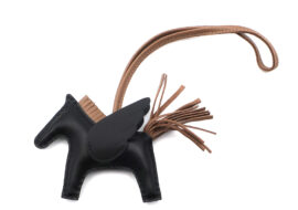 エルメス ロデオ ペガサスPM バッグチャーム ノワール エトゥープ アニョーミロ W刻 2024年