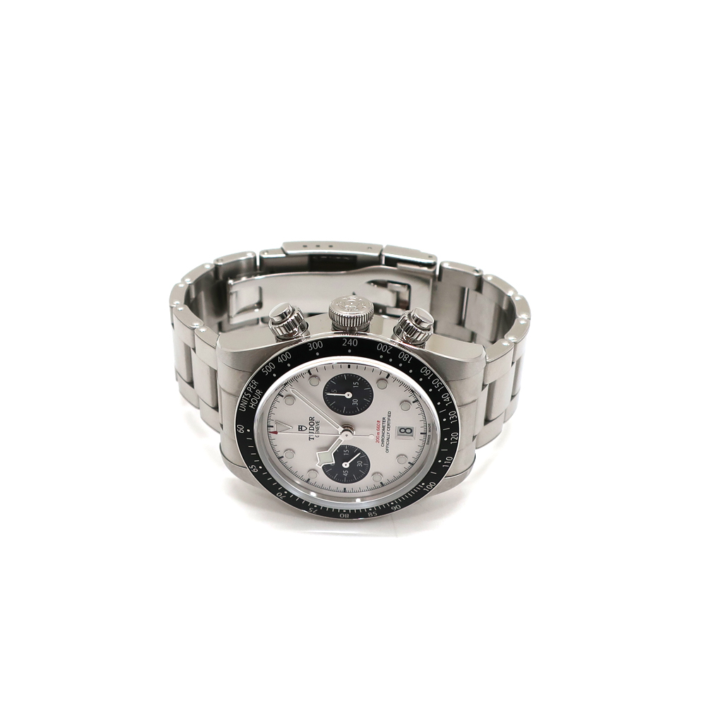 チューダー 腕時計 ブラックベイ クロノ 79360N-0012 ホワイト/ブラック SS ステンレススチール 自動巻き 41mm