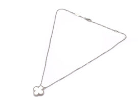 ヴァンクリーフ＆アーペル ヴィンテージアルハンブラ ネックレス VCARF48700 K18WG マザーオブパール レディース ジュエリー