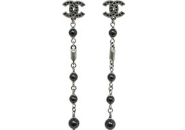 シャネル ピアス ココマーク ブラック ラインストーン A16A