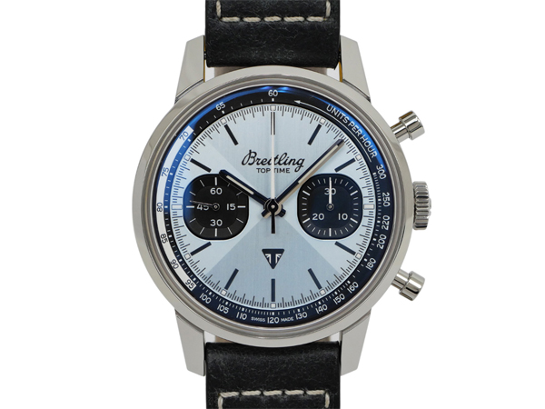 ブライトリング トップタイム トライアンフ A23311121C1X1 ブルー クロノグラフ SS/レザー 自動巻き