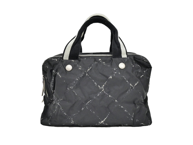 CHANEL シャネル 旧トラベルライン ハンドバッグ ブラック
