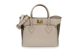 ルイヴィトン モノグラム オンマイサイドMM M58485 グレージュ カーフレザー トート 2wayショルダー