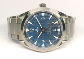 オメガ シーマスター レイルマスター ブルー コーアクシャル クロノメーター 220.10.40.20.03.001 自動巻