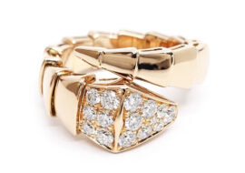 ブルガリ BVLGARI セルペンティ ヴァイパー ダイヤモンド リング 750PG