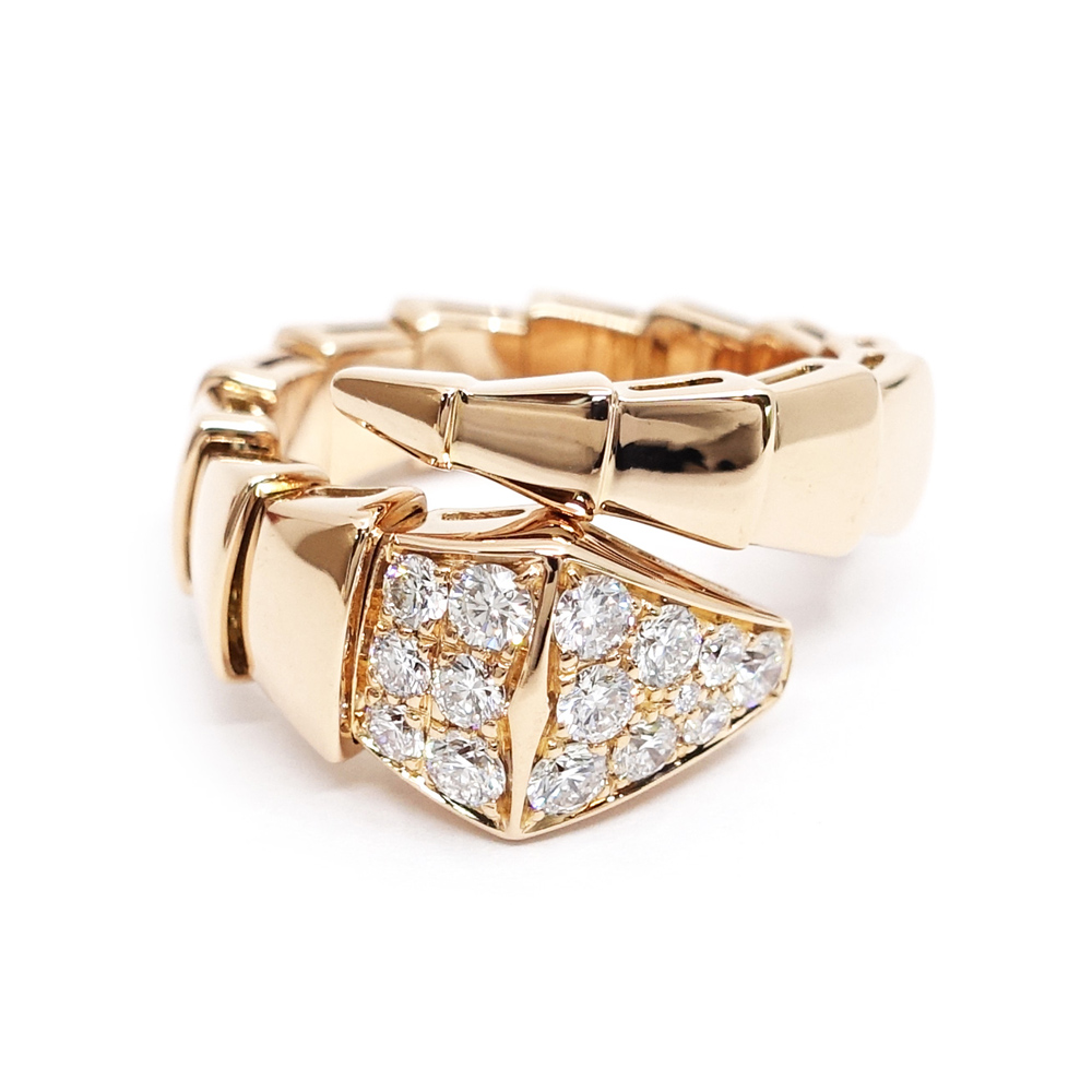ブルガリ BVLGARI セルペンティ ヴァイパー ダイヤモンド リング 750PG
