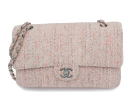 シャネル ツイード チェーンショルダー 25 Wフラップ ピンク