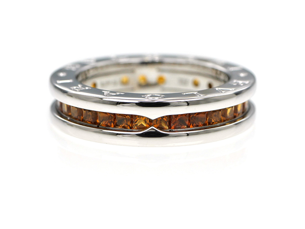 ブルガリ ビーゼロワン リング シトリン 750WG ホワイトゴールド