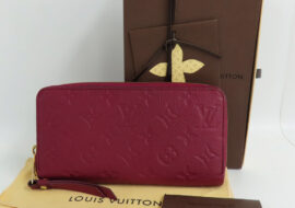 ルイヴィトン ジッピー・ウォレット M60549 モノグラム・アンプラント オロール パープル系 ゴールド金具