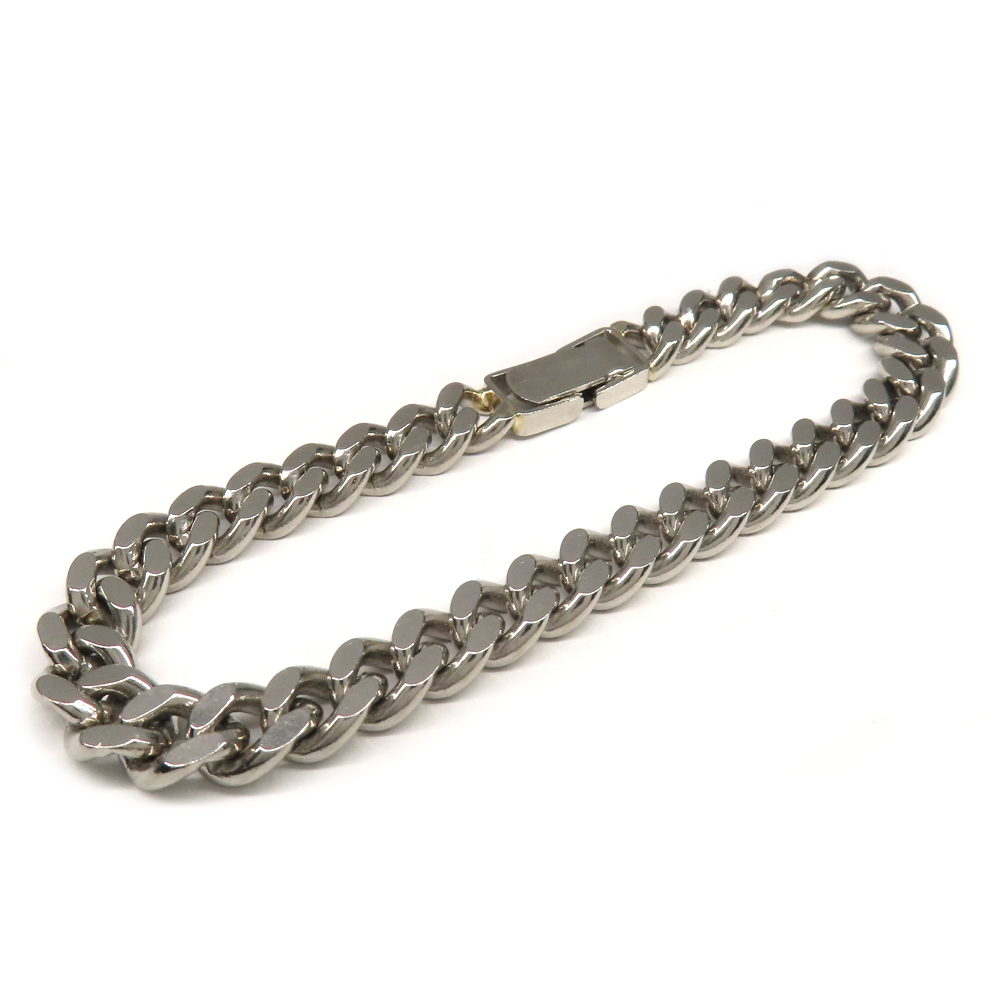 ブレスレット 喜平 キヘイ 2面 シングル Pt850 プラチナ 38g 18cm チェーン