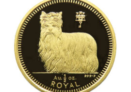 ジブラルタル ロイヤルドッグ ヨークシャテリア 1/2オンス プルーフ金貨 1997年 K24 コイン 15.5ｇ