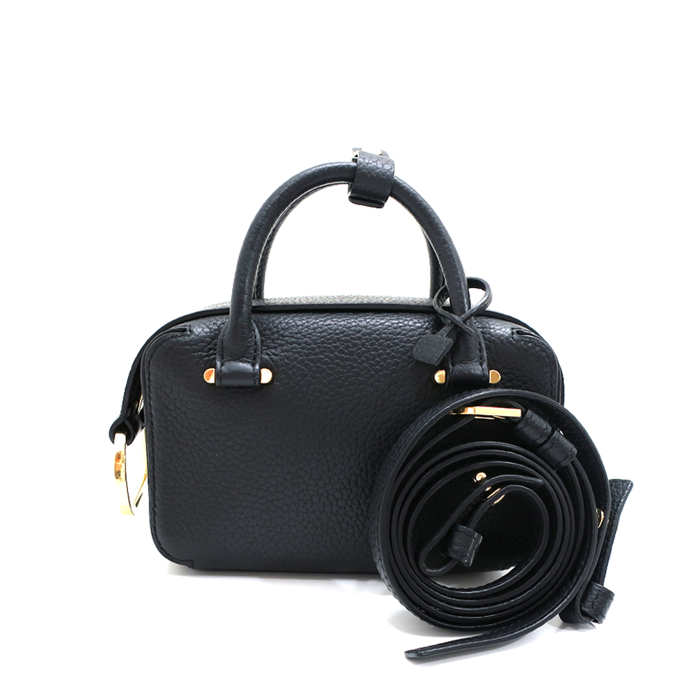 デルヴォー クールボックス ナノ ブラック ゴールド金具 AA0567 ショルダー ハンドバッグ 2WAY レディース