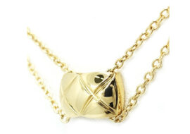 シャネル CHANEL ココクラッシュ ネックレス マトラッセ 750YG J11360