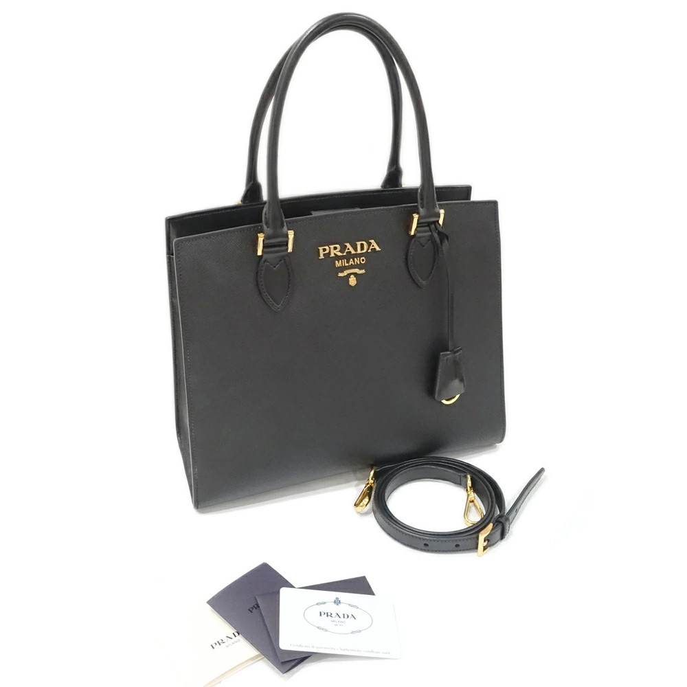 プラダ PRADA サフィアーノ レザー トートバッグ ブラック 1BA227