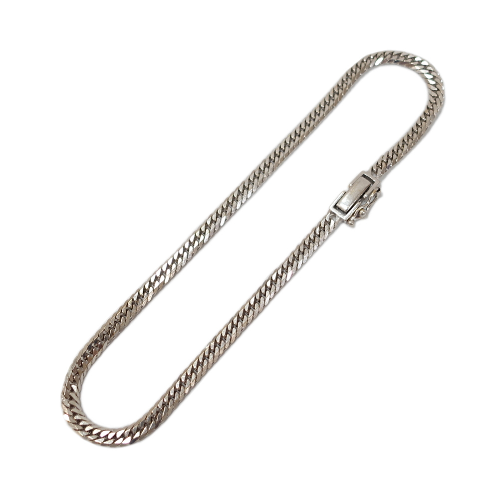 アンクレット 喜平 K18WG キヘイ 6面ダブル JEWELRY 750WG