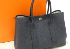 エルメス HERMES ガーデンパーティTPM ブルーインディゴ ネゴンダ U刻印 シルバー金具