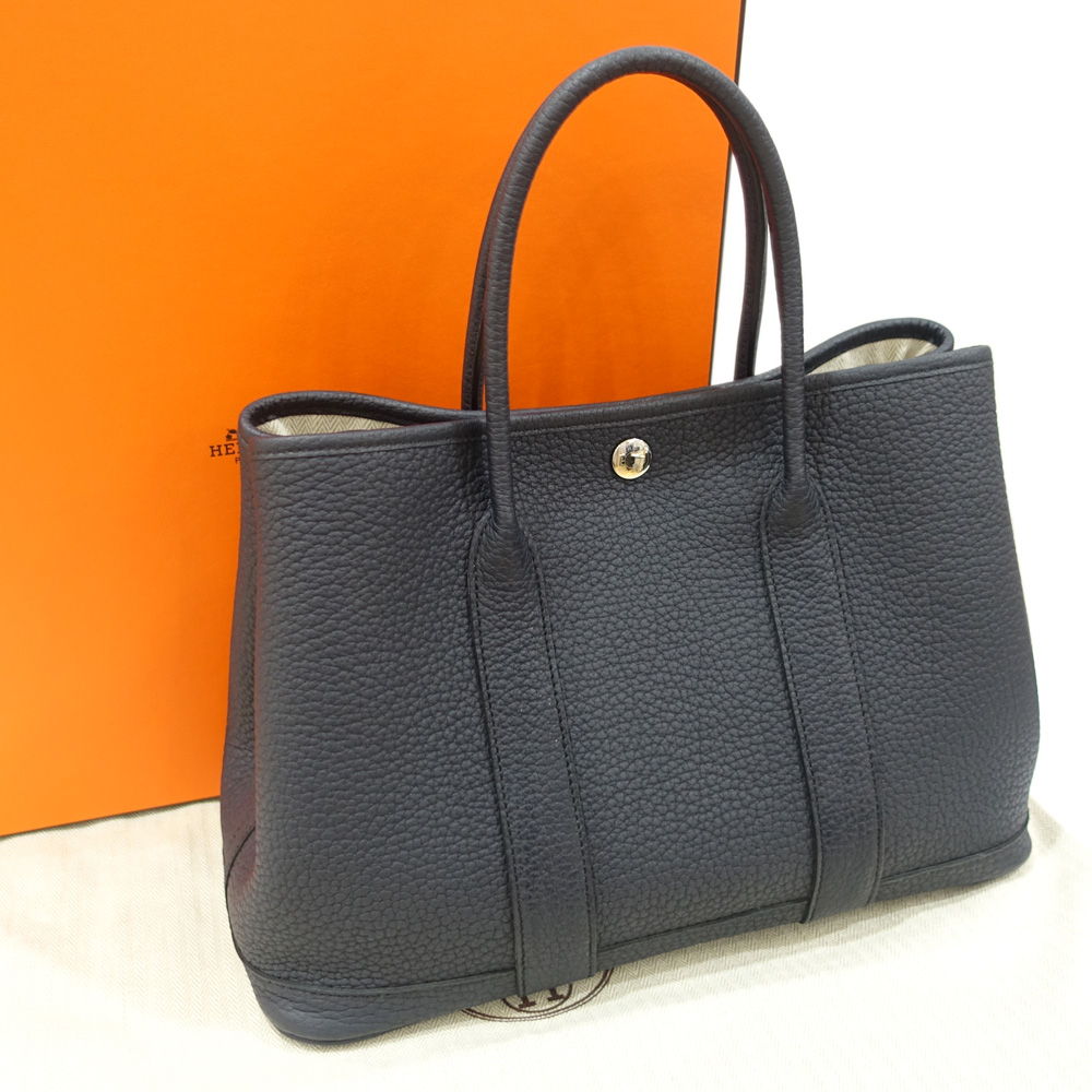 エルメス HERMES ガーデンパーティTPM ブルーインディゴ ネゴンダ U刻印 シルバー金具