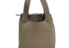 エルメス ピコタンロック PM エトゥープ ゴールド金具 トリヨンクレマンス K刻