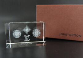 ルイヴィトン ペーパーウェイト クリスタル モノグラム インテリア ノベルティ