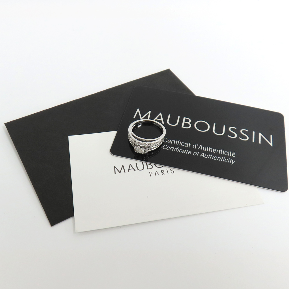 モーブッサン リング 指輪 チャンス オブ ラブ 750WG ホワイトゴールド ダイヤモンド 約10号 レディース